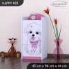 Komoda Happy K01 - pejsek s mašlí (Barva bílá)