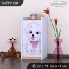 Komoda Happy K01 - pejsek s mašlí (Barva bílá)