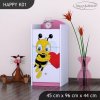 Komoda Happy K01 -  včelka se srdcem (Barva bílá)