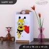 Komoda Happy K01 -  včelka se srdcem (Barva bílá)