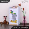Komoda Happy K01 - slon s balónkem (Barva bílá)