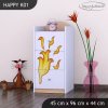 Komoda Happy K01 - drak (Barva bílá)