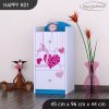 Komoda Happy K01 - padající srdce (Barva bílá)