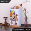 Komoda Happy K01 - šťastný medvídek (Barva bílá)