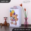Komoda Happy K01 - šťastný medvídek (Barva bílá)