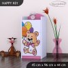 Komoda Happy K01 - šťastný medvídek (Barva bílá)