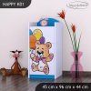 Komoda Happy K01 - šťastný medvídek (Barva bílá)