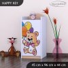 Komoda Happy K01 - šťastný medvídek (Barva bílá)