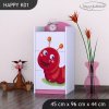 Komoda Happy K01 - veselá housenka (Barva bílá)