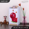 Komoda Happy K01 - veselá housenka (Barva bílá)