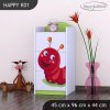 Komoda Happy K01 - veselá housenka (Barva bílá)