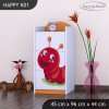 Komoda Happy K01 - veselá housenka (Barva bílá)