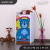 Komoda Happy K01 - veselý medvídek (Barva bílá)