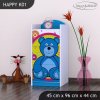Komoda Happy K01 - veselý medvídek (Barva bílá)
