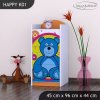 Komoda Happy K01 - veselý medvídek (Barva bílá)