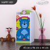 Komoda Happy K01 - veselý medvídek (Barva bílá)
