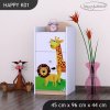 Komoda Happy K01 - veselý zvěřinec (Barva bílá)