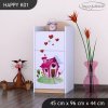 Komoda Happy K01 - začarovaný domeček (Barva bílá)