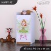 Komoda Happy K01 -zelená čarodějka (Barva bílá)