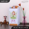 Komoda Happy K01 -zelená čarodějka (Barva bílá)