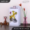 Komoda Happy K01 - žlutý bagr (Barva bílá)