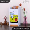 Komoda Happy K01 - žluté auto (Barva bílá)