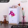 Komoda Happy K01 - žirafa (Barva bílá)