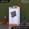 Komoda Happy K02 - auto s vlajkou (Barva bílá)