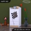 Komoda Happy K02 - auto s vlajkou (Barva bílá)