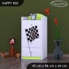 Komoda Happy K02 - auto s vlajkou (Barva bílá)