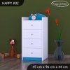 Komoda Happy K02 - bez motivu (Barva bílá)