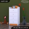 Komoda Happy K02 - bez motivu (Barva bílá)