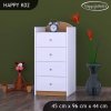 Komoda Happy K02 - bez motivu (Barva bílá)