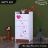 Komoda Happy K02 -  delfín (Barva bílá)
