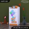 Komoda Happy K02 -  medvídci s balónky (Barva bílá)