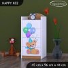 Komoda Happy K02 -  medvídci s balónky (Barva bílá)