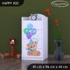 Komoda Happy K02 -  medvídci s balónky (Barva bílá)