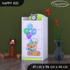 Komoda Happy K02 -  medvídci s balónky (Barva bílá)