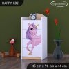 Komoda Happy K02 - jednorožec (Barva bílá)