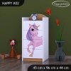 Komoda Happy K02 - jednorožec (Barva bílá)