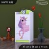 Komoda Happy K02 - jednorožec (Barva bílá)