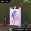 Komoda Happy K02 - jednorožec (Barva bílá)