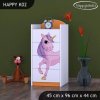 Komoda Happy K02 - jednorožec (Barva bílá)