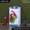Komoda Happy K02 - barevný želvík (Barva bílá)