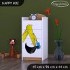 Komoda Happy K02 - bagr (Barva bílá)