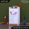 Komoda Happy K02 - bílá kočička (Barva bílá)