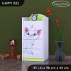 Komoda Happy K02 - bílá kočička (Barva bílá)