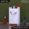 Komoda Happy K02 - bílá kočička (Barva bílá)