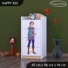 Komoda Happy K02 - princ a princezna (Barva bílá)