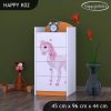 Komoda Happy K02 - princezna s koníkem (Barva bílá)